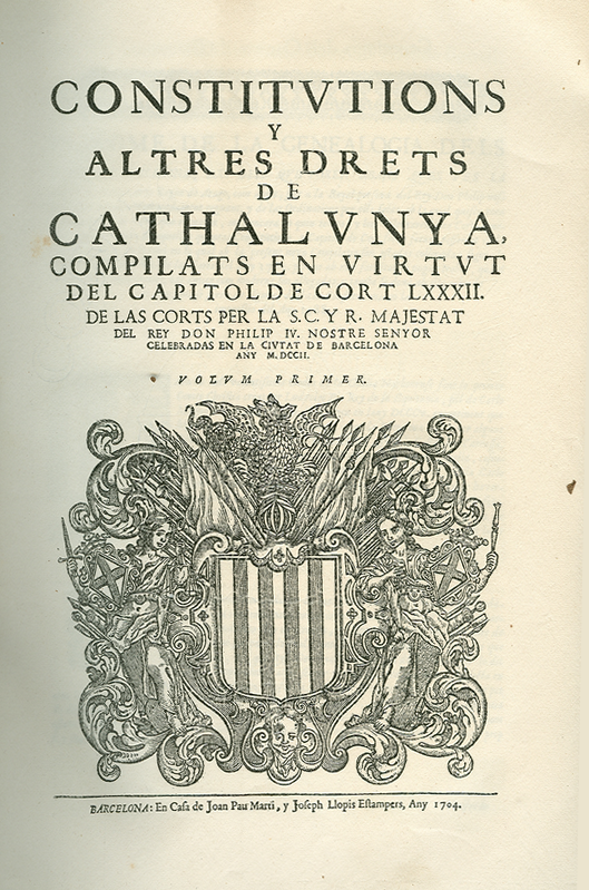 Les Constitucions i altres drets de Catalunya